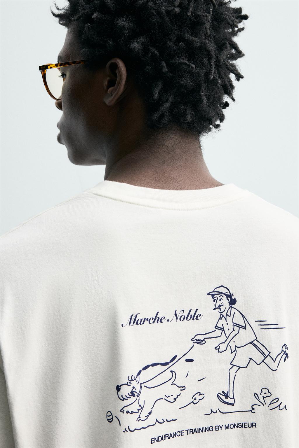 ФУТБОЛКА С КОНТРАСТНЫМ ПРИНТОМ