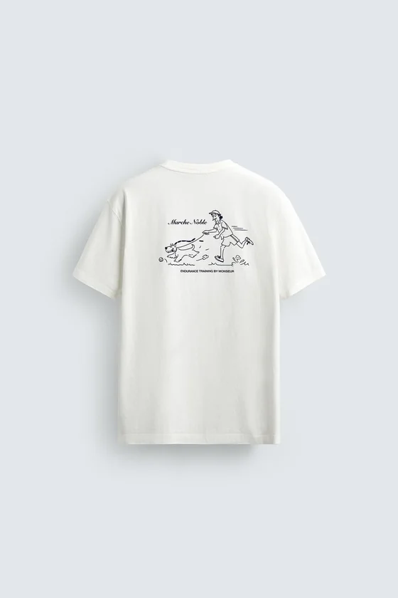 ФУТБОЛКА С КОНТРАСТНЫМ ПРИНТОМ