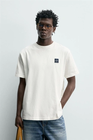 Футболка с контрастным принтом- Заказать в России