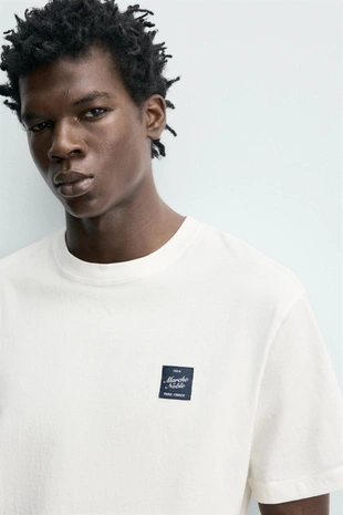 Футболка с контрастным принтом- Заказать в России