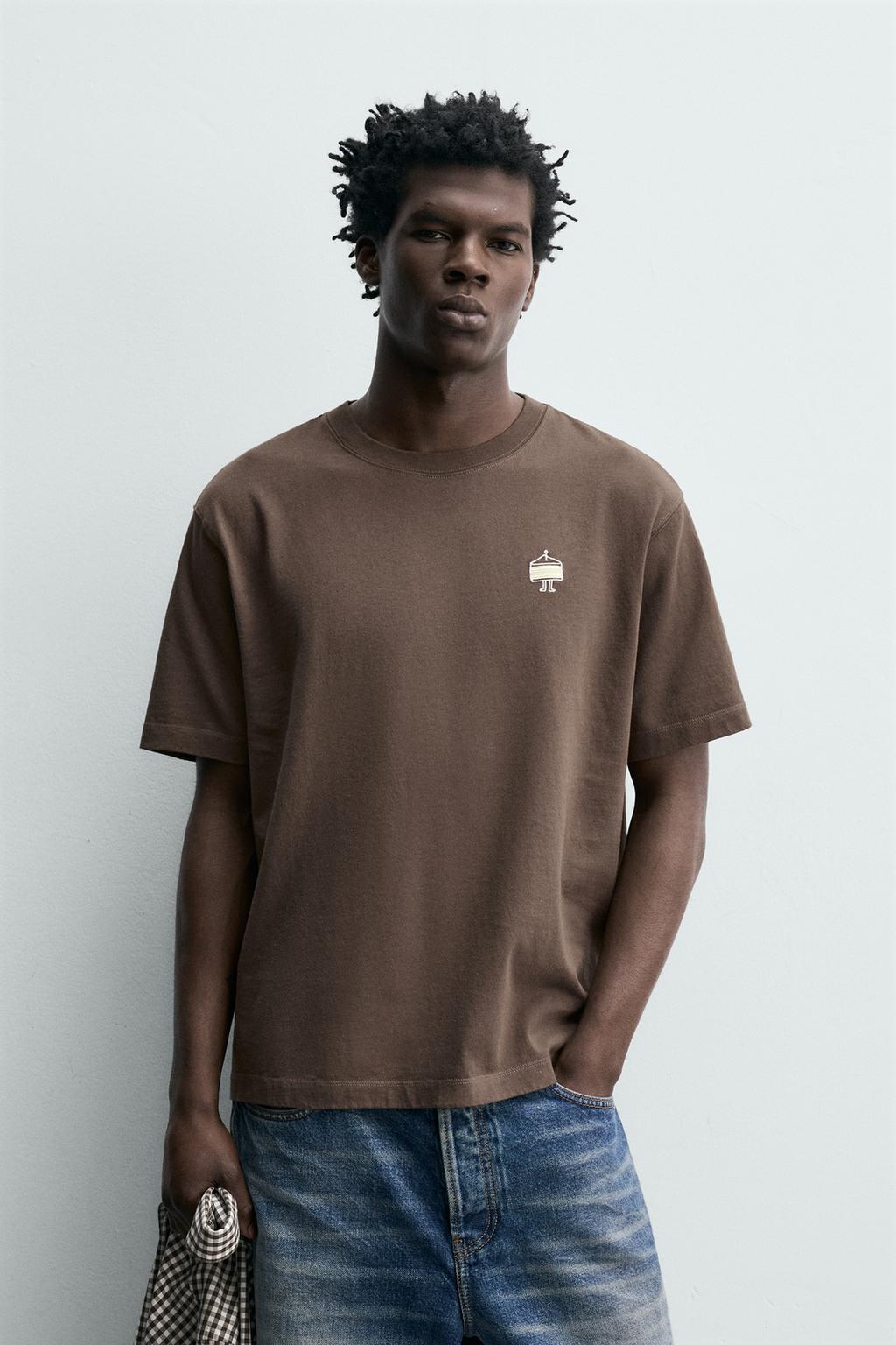 ФУТБОЛКА С ВЫШИВКОЙ И ПРИНТОМ