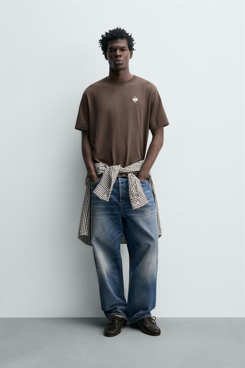 ФУТБОЛКА С ВЫШИВКОЙ И ПРИНТОМ