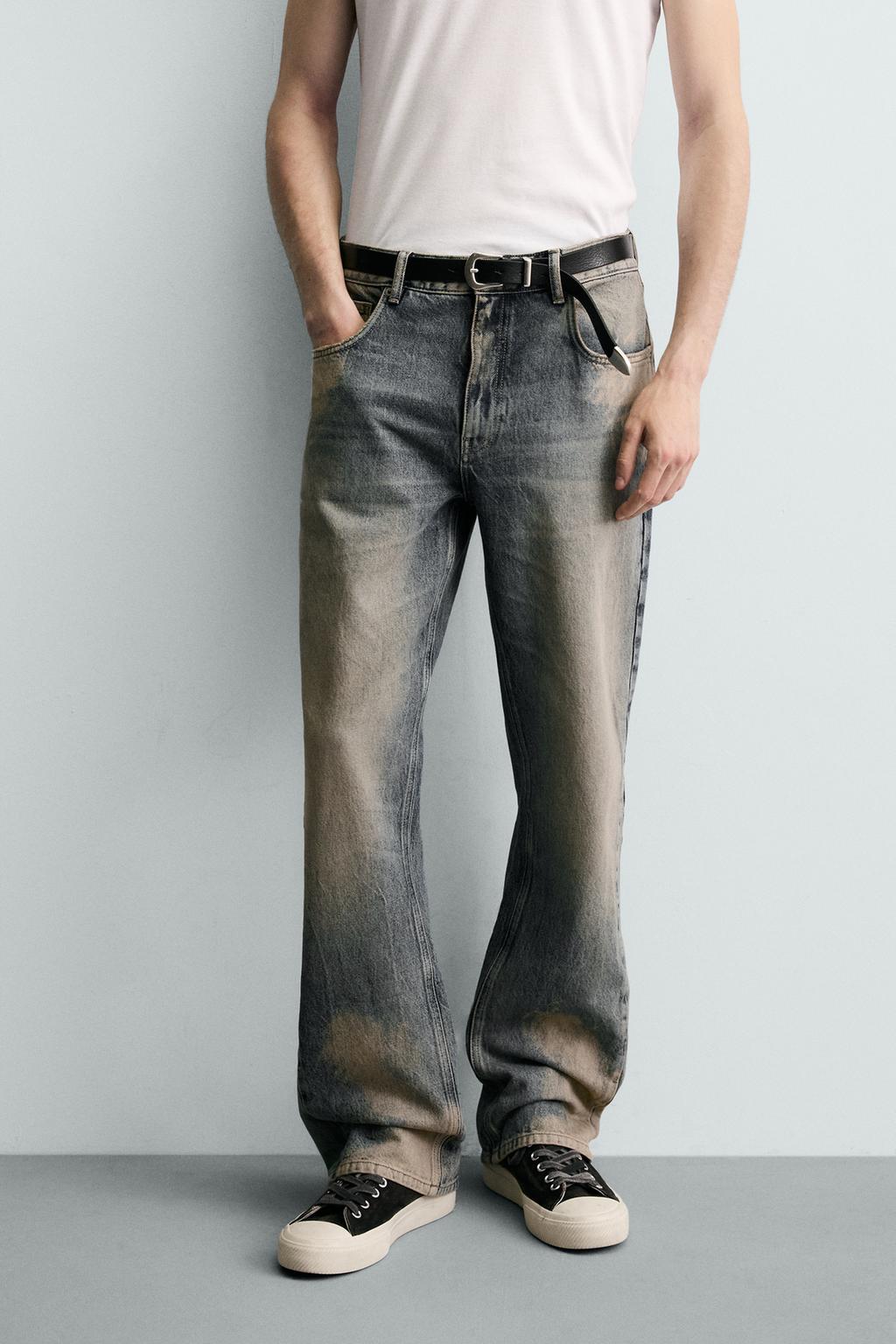 ДЖИНСЫ FLARE FIT С ЭФФЕКТОМ ПЯТЕН