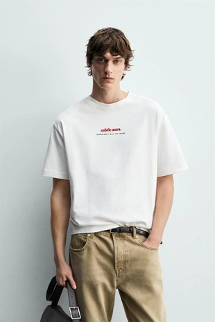 Футболка с вышивкой и принтом- Заказать в России