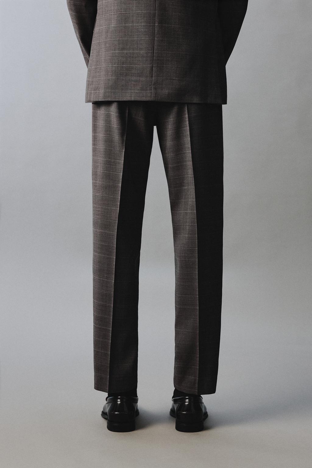 КОСТЮМНЫЕ БРЮКИ В КЛЕТКУ ИЗ 100% ШЕРСТИ