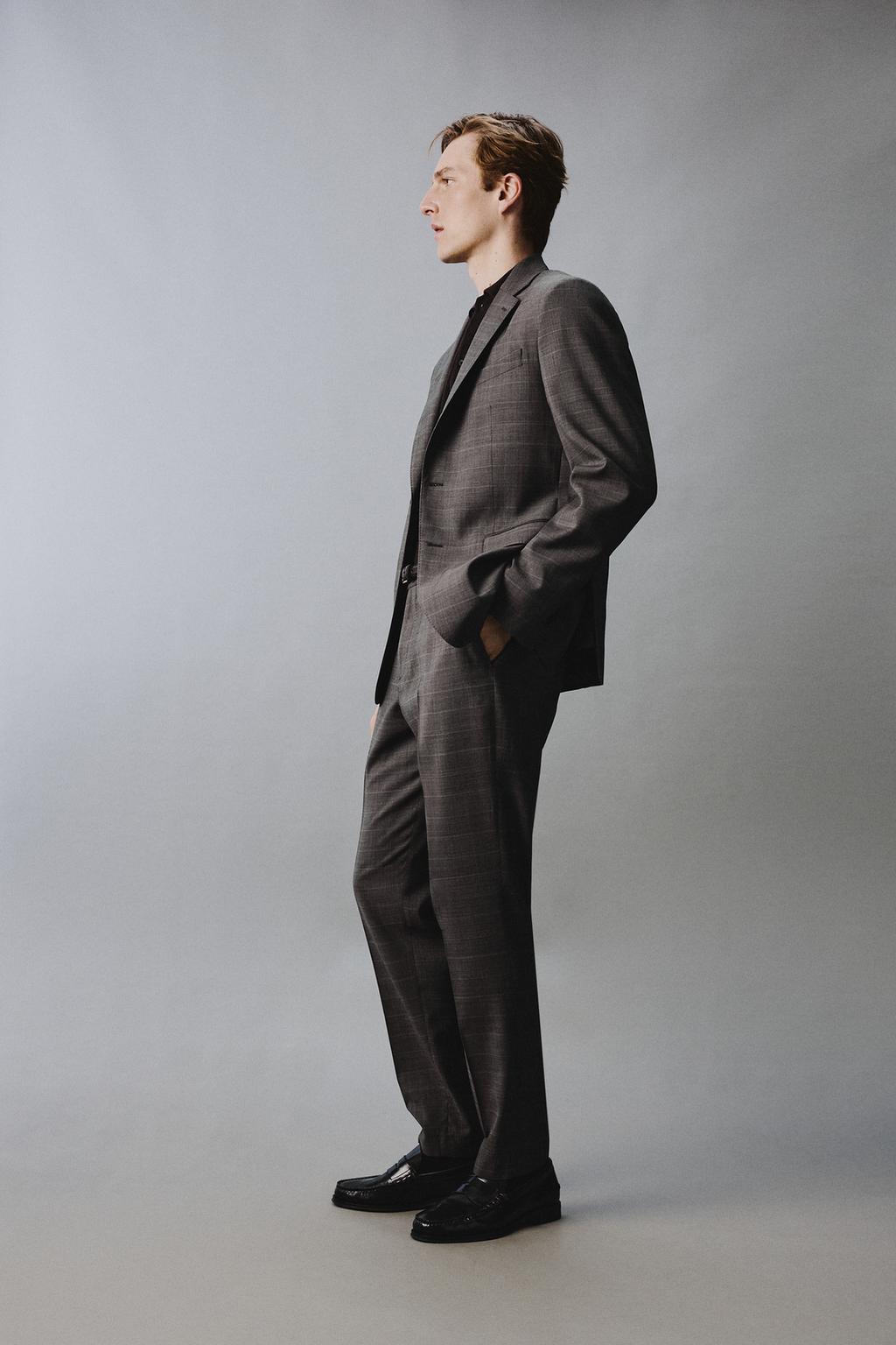 КОСТЮМНЫЕ БРЮКИ В КЛЕТКУ ИЗ 100% ШЕРСТИ