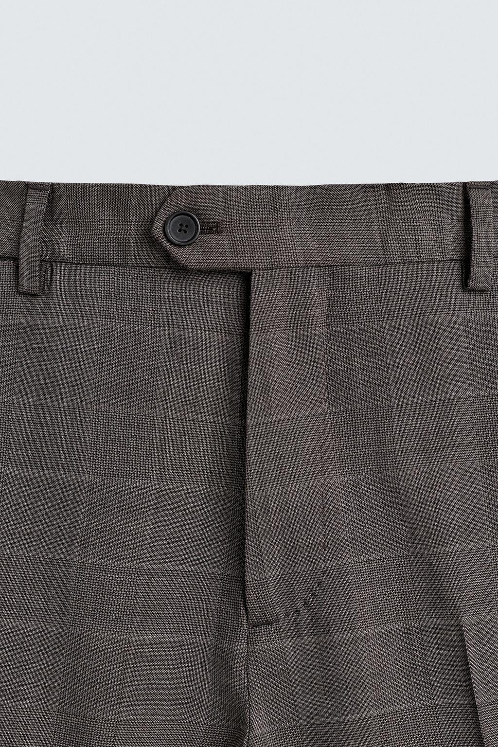 КОСТЮМНЫЕ БРЮКИ В КЛЕТКУ ИЗ 100% ШЕРСТИ