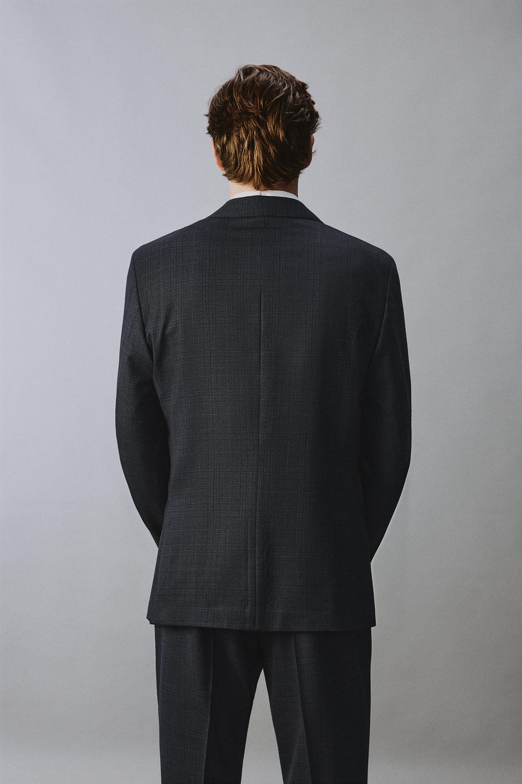 КОСТЮМНЫЙ БЛЕЙЗЕР ИЗ 100% ШЕРСТИ В КЛЕТКУ