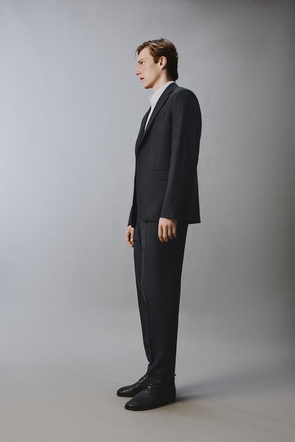 КОСТЮМНЫЙ БЛЕЙЗЕР ИЗ 100% ШЕРСТИ В КЛЕТКУ