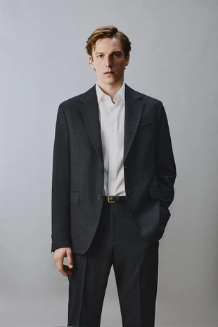 Костюмный блейзер из 100% шерсти в клетку- Заказать в России