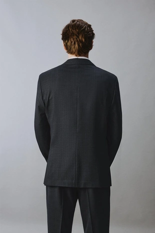 Костюмный блейзер из 100% шерсти в клетку- Заказать в России