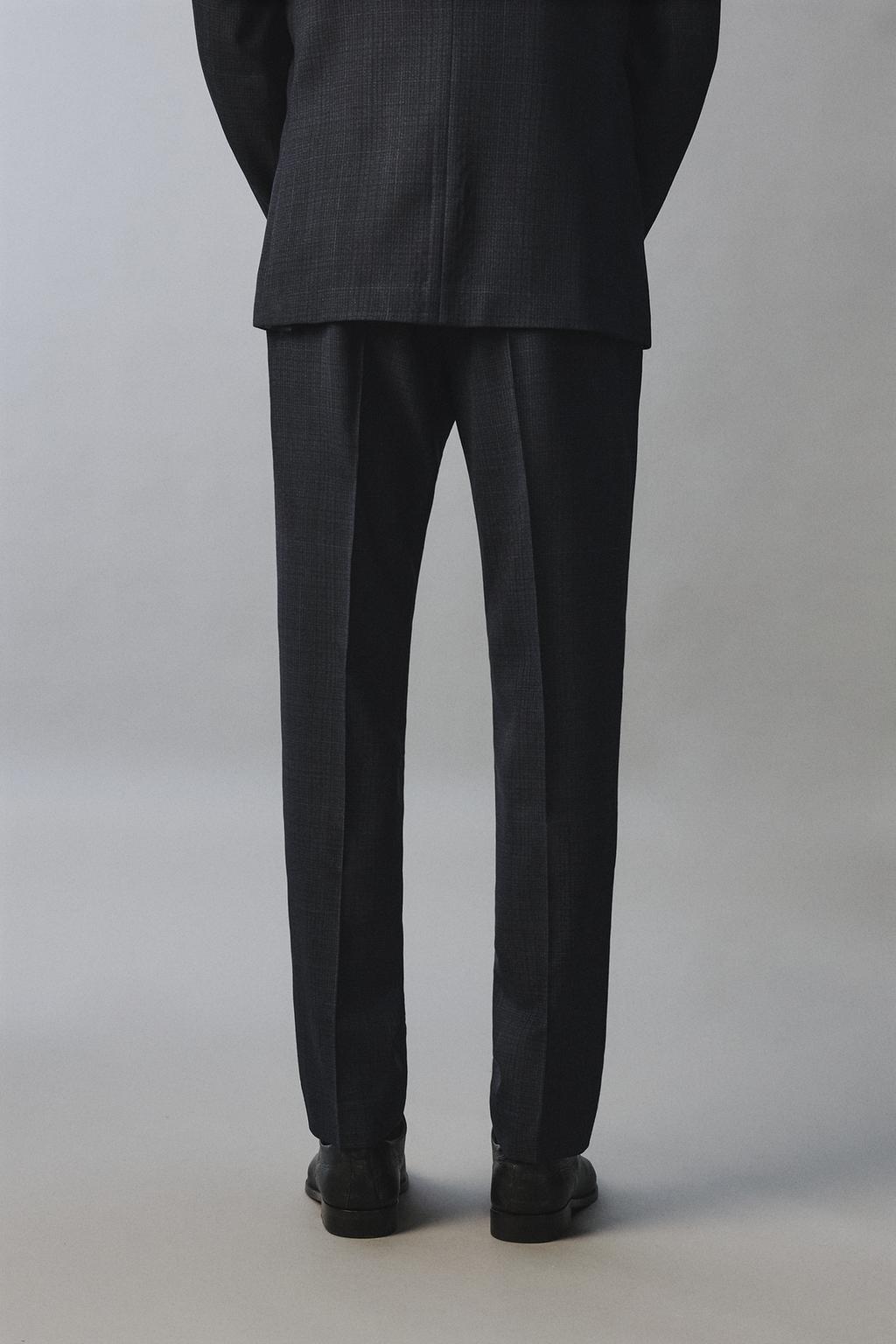 БРЮКИ КОСТЮМНЫЕ В КЛЕТКУ ИЗ 100% ШЕРСТИ