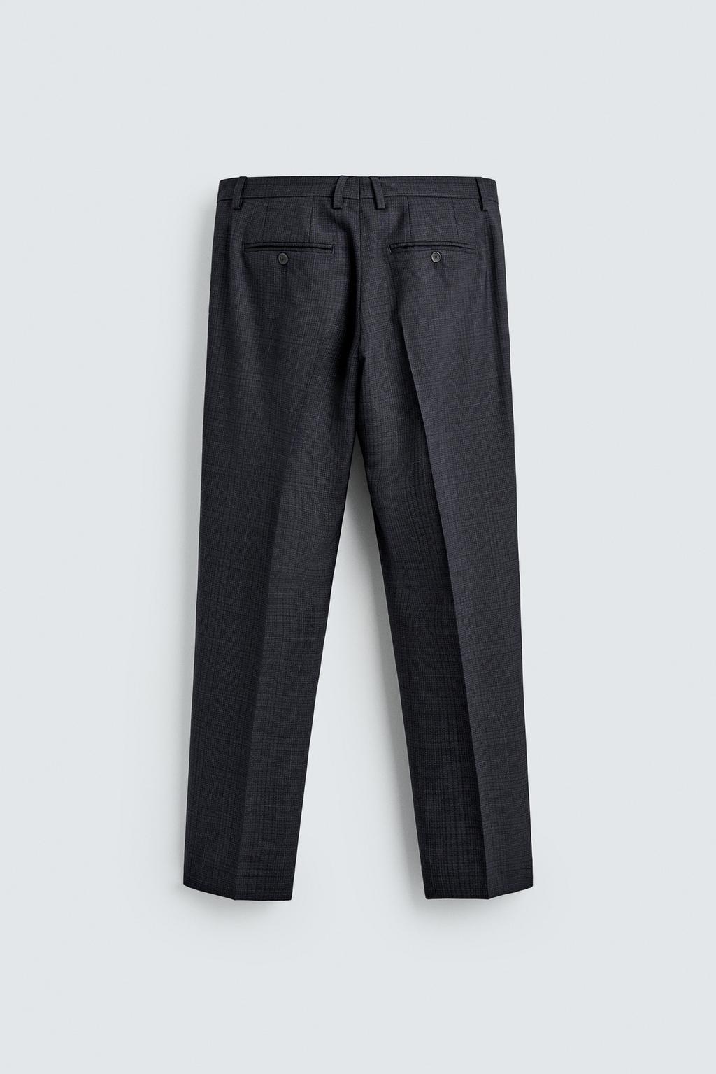 БРЮКИ КОСТЮМНЫЕ В КЛЕТКУ ИЗ 100% ШЕРСТИ