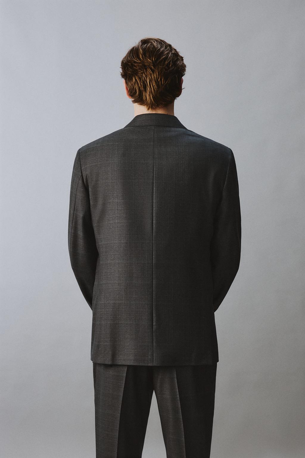 КОСТЮМНЫЙ БЛЕЙЗЕР В КЛЕТКУ ИЗ 100% ШЕРСТИ