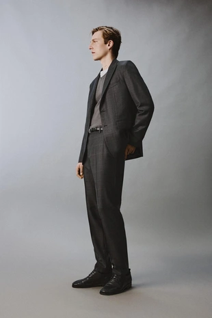 Костюмный блейзер в клетку из 100% шерсти- Заказать в России