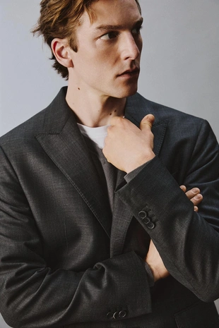 Костюмный блейзер в клетку из 100% шерсти- Заказать в России