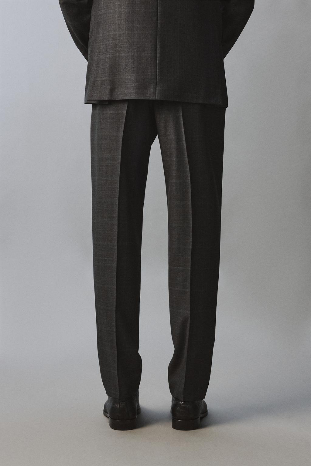 КОСТЮМНЫЕ БРЮКИ В КЛЕТКУ ИЗ 100% ШЕРСТИ