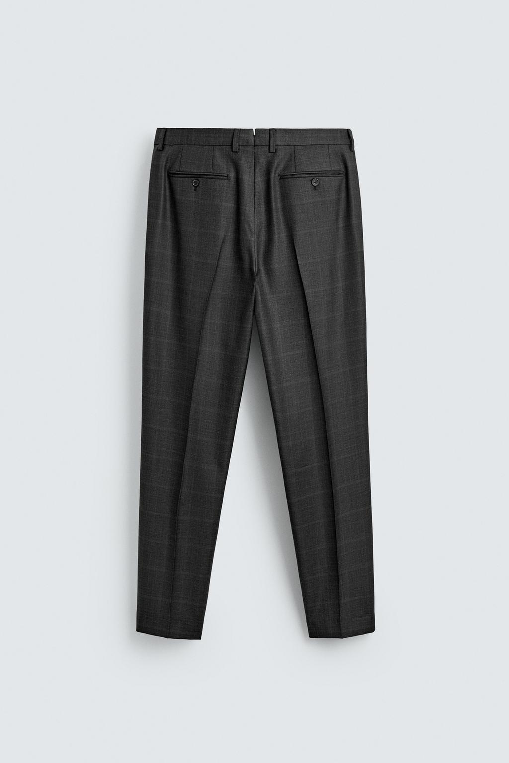 КОСТЮМНЫЕ БРЮКИ В КЛЕТКУ ИЗ 100% ШЕРСТИ