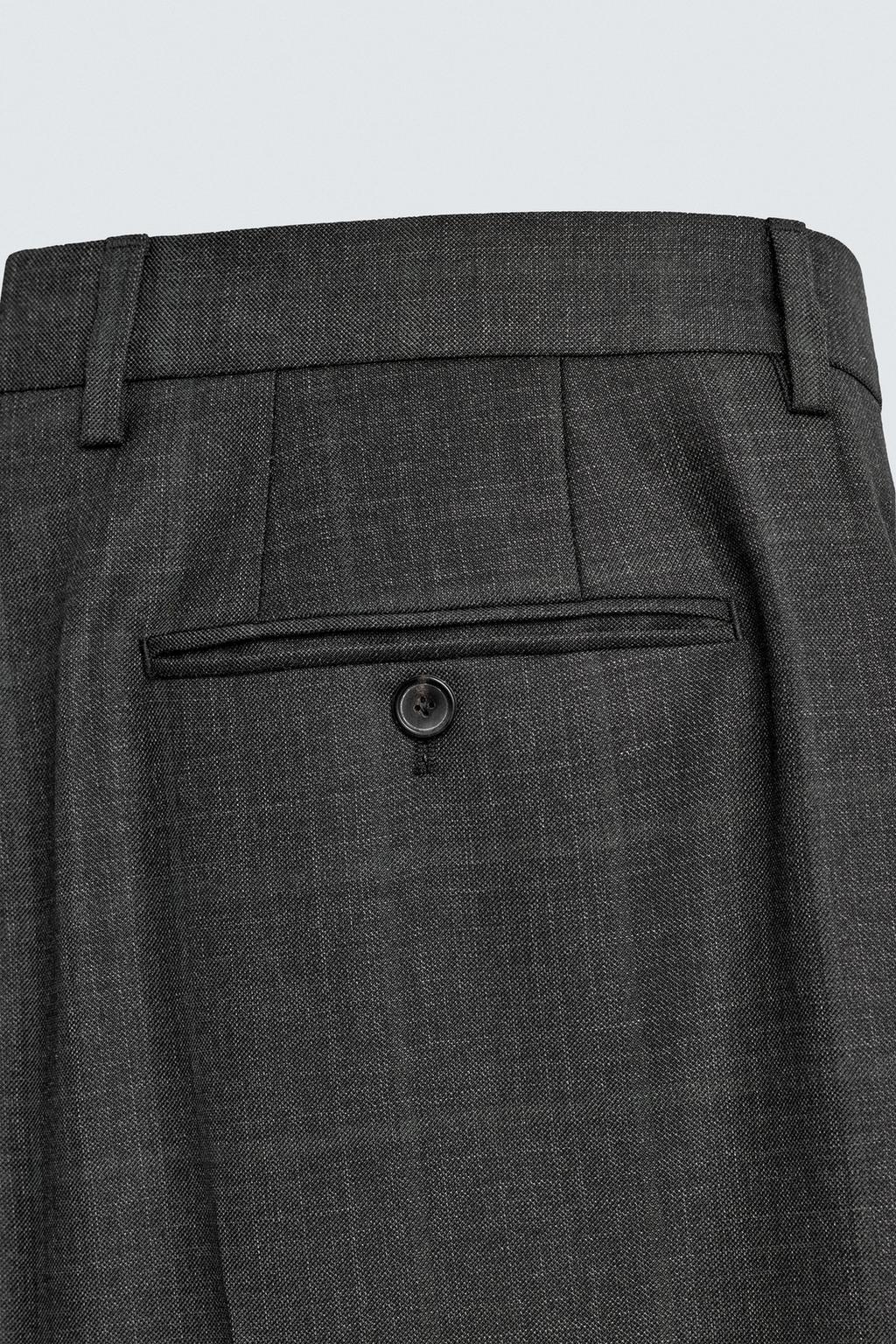 КОСТЮМНЫЕ БРЮКИ В КЛЕТКУ ИЗ 100% ШЕРСТИ