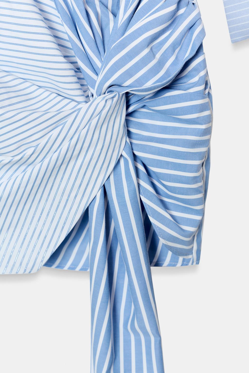 КОРОТКОЕ ПЛАТЬЕ-РУБАШКА С УЗЛОМ