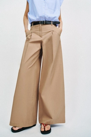 Широкие брюки с ремнем- Заказать в России