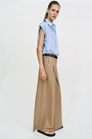 Широкие брюки с ремнем- Заказать в России