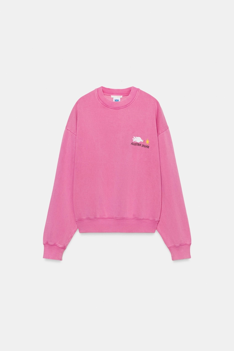 Свитшот agustina shuan с выцветшим принтом