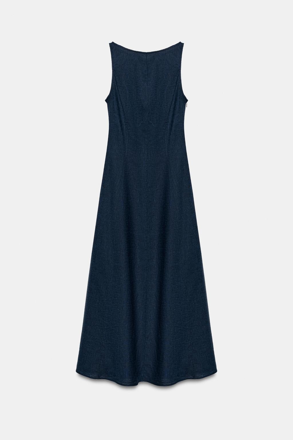 ПЛАТЬЕ МИДИ ИЗО ЛЬНА С ОТКРЫТОЙ СПИНОЙ