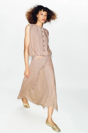 Балетки металлик с эффектом плетения- Заказать в России