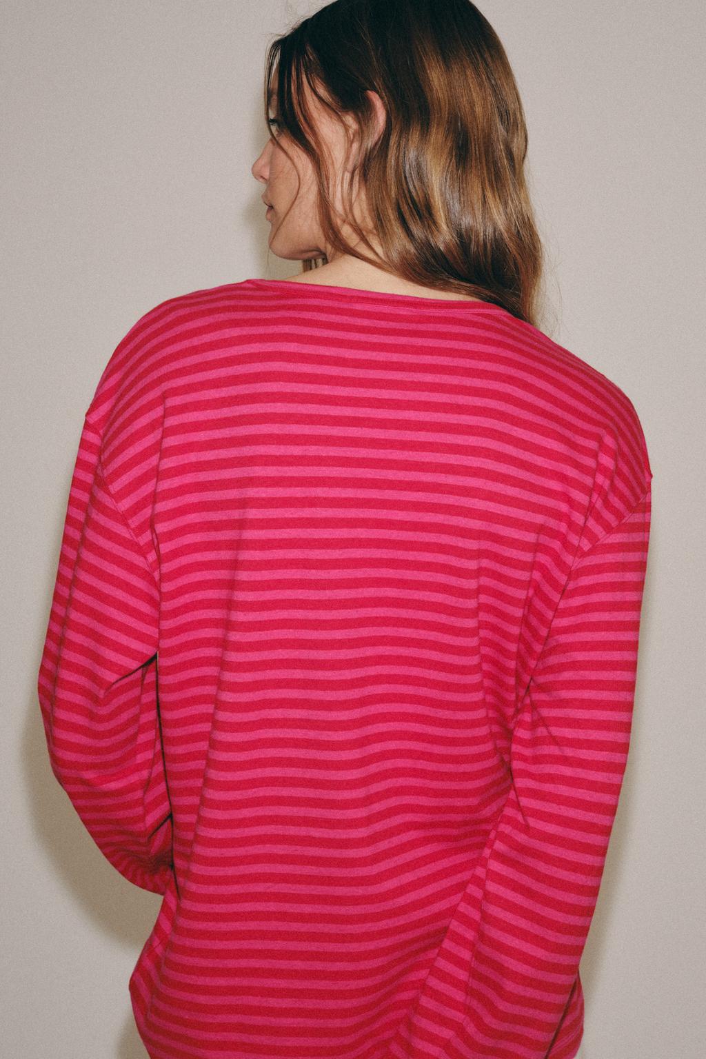 ФУТБОЛКА В ПОЛОСКУ ИЗ ХЛОПКА И ЛЬНА