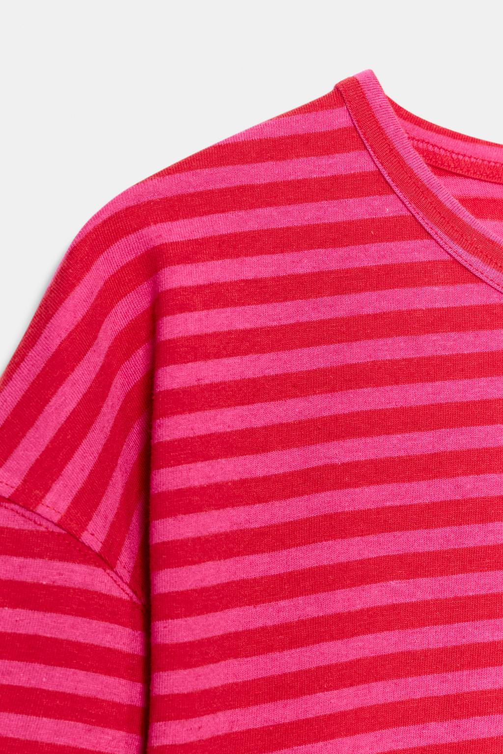 ФУТБОЛКА В ПОЛОСКУ ИЗ ХЛОПКА И ЛЬНА