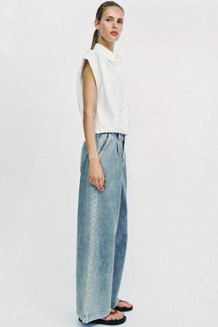 Джинсы Z1975 Wide Leg с защипами- Заказать в России