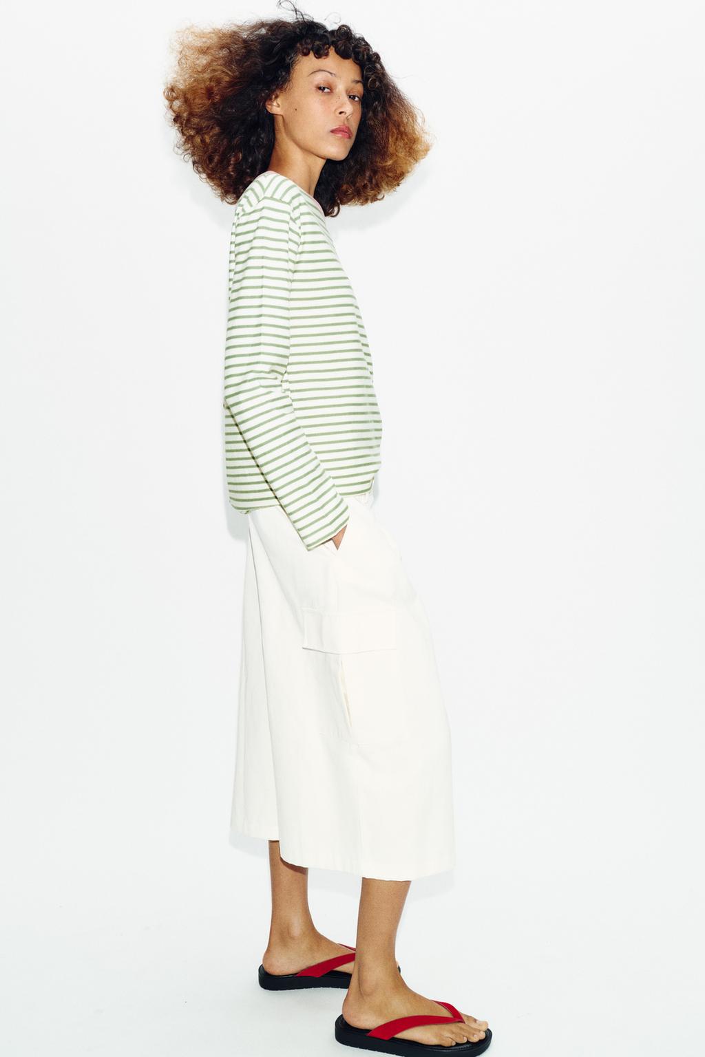 ФУТБОЛКА В ПОЛОСКУ С ДЛИННЫМИ РУКАВАМИ