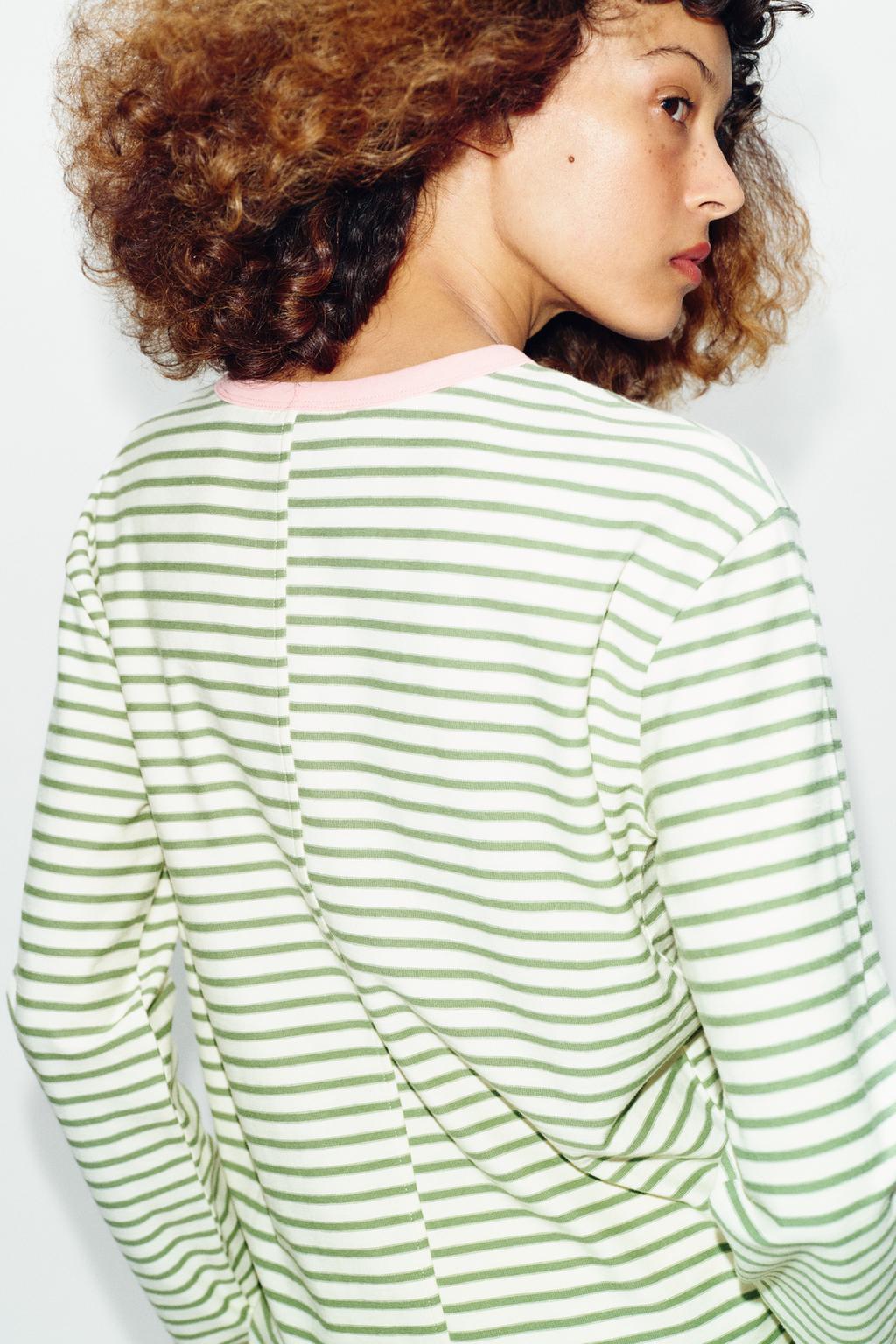 ФУТБОЛКА В ПОЛОСКУ С ДЛИННЫМИ РУКАВАМИ