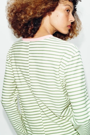 Футболка в полоску с длинными рукавами- Заказать в России