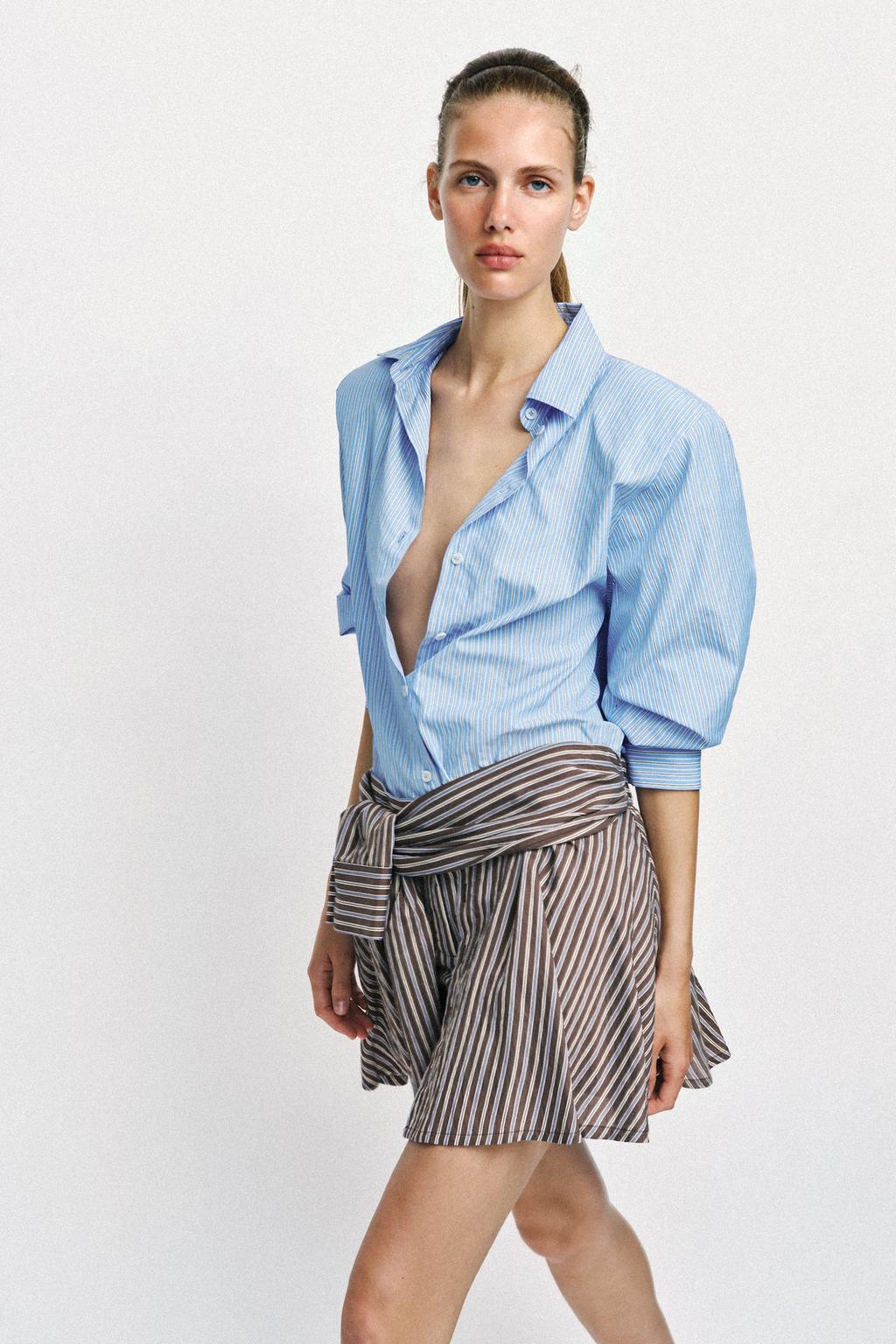 ШОРТЫ В ПОЛОСКУ С ЗАВЯЗКАМИ