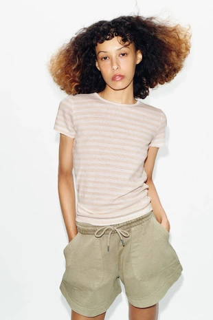 Шорты с эффектом потертости- Заказать в России