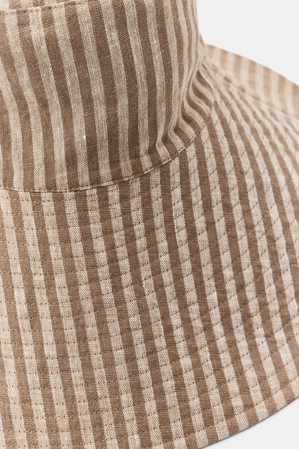 ДВУСТОРОННЯЯ ПАНАМА ИЗ 100% ЛЬНА В ПОЛОСКУ