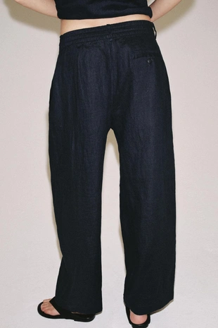 Брюки из льна со складками — Zw Collection