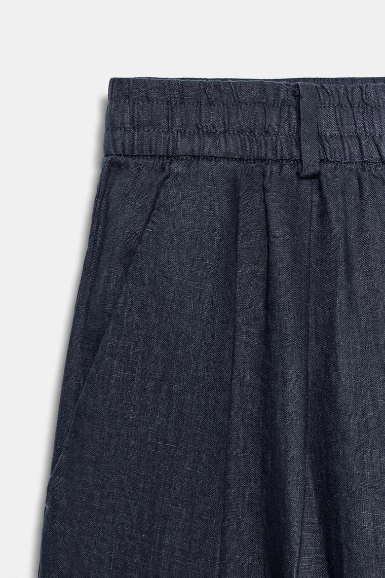 Брюки с плиссировкой из 100% льна Zara «ZW»