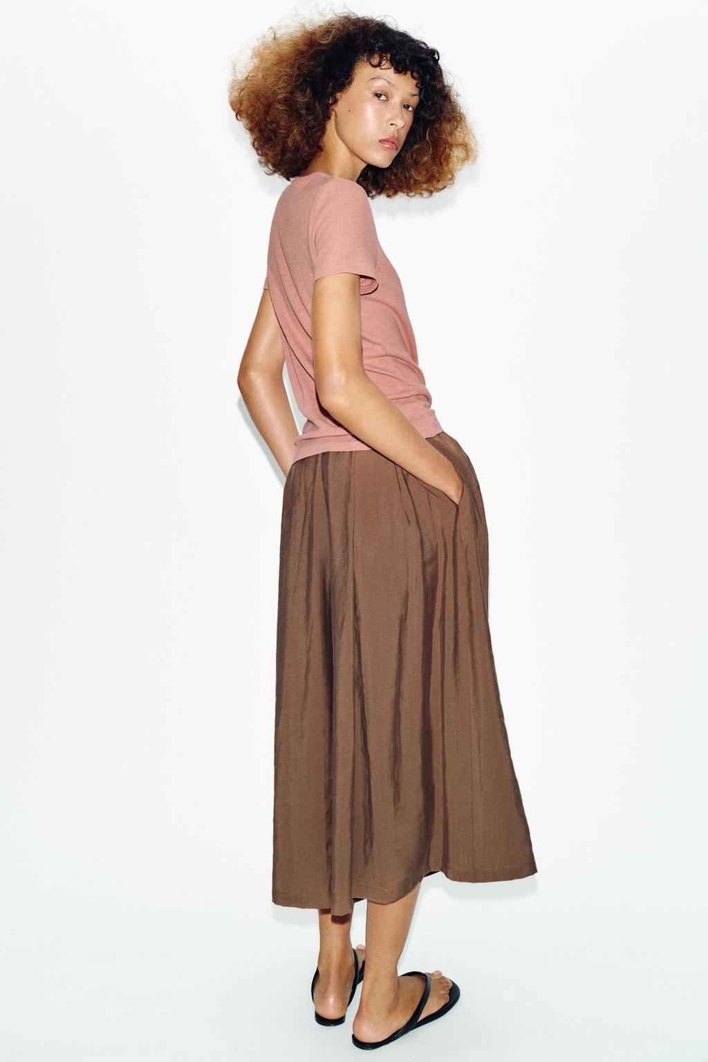 ФУТБОЛКА ИЗ ХЛОПКА И ЛЬНА С КОРОТКИМИ РУКАВАМИ