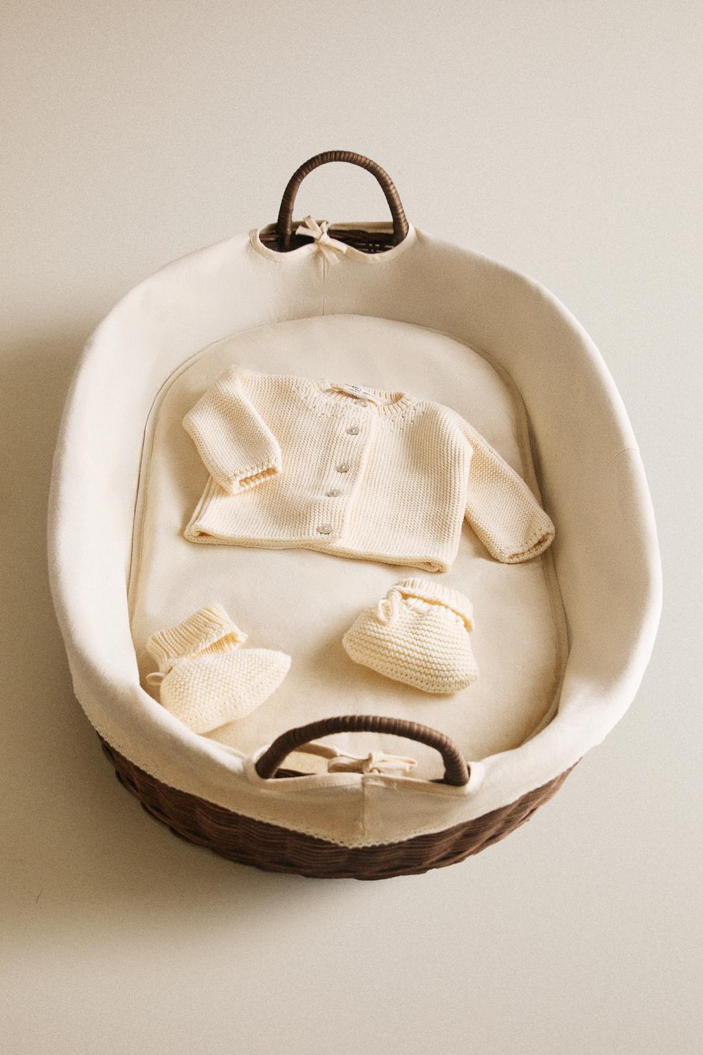 Корзина для пеленального матраца из ротанга