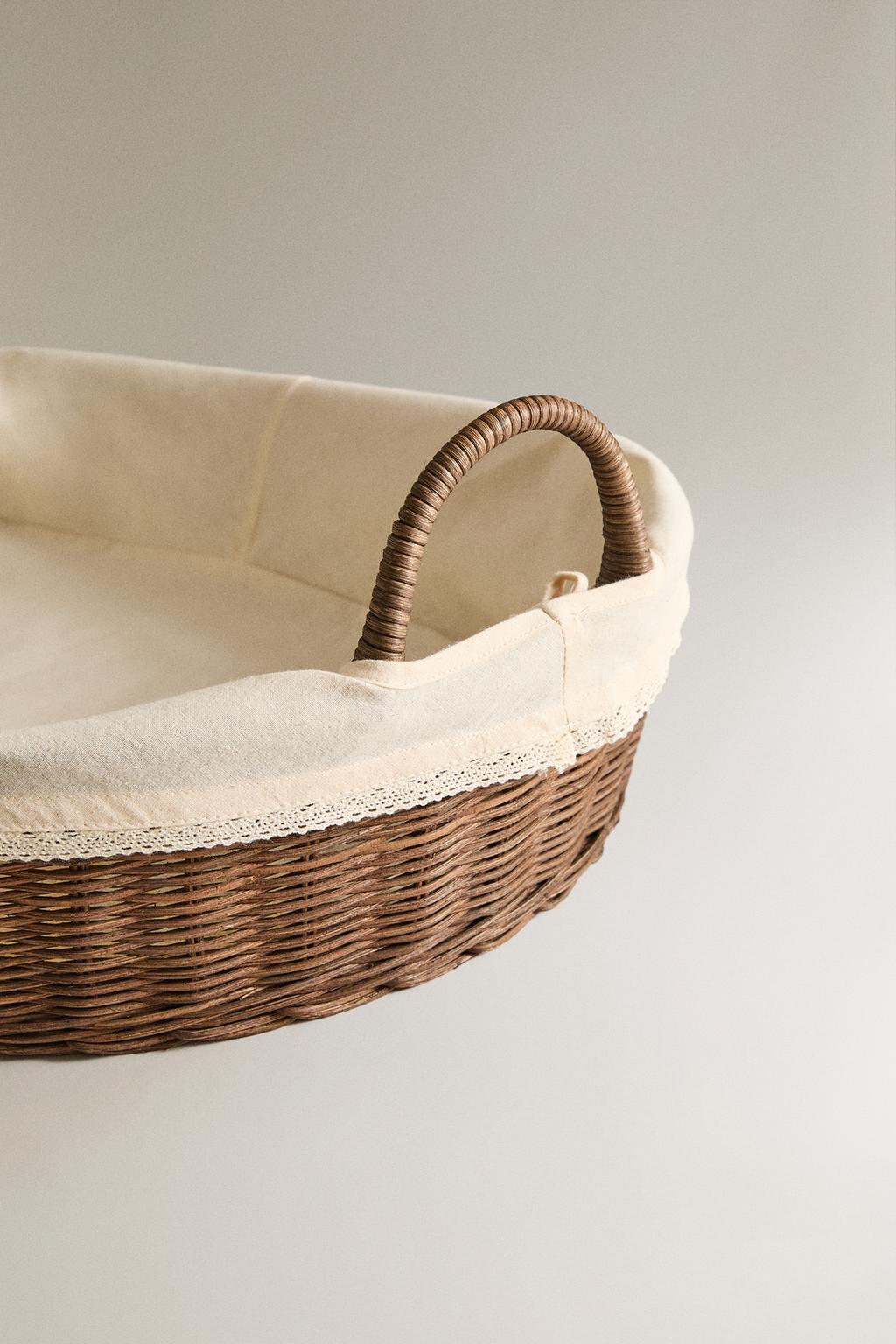 Корзина для пеленального матраца из ротанга