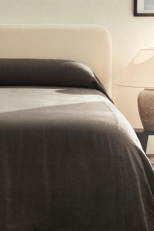 Покрывало из мятого льна (400 г/м²)- Заказать в России