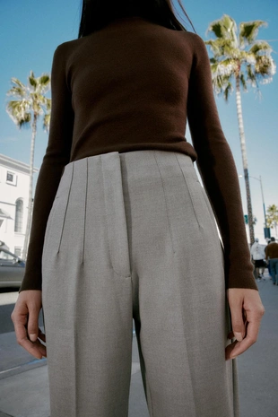 Брюки с высокой посадкой- Заказать в России