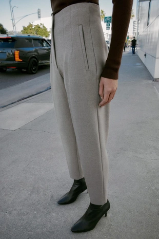 Брюки с высокой посадкой- Заказать в России