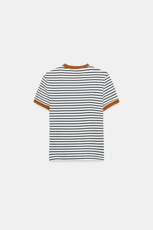 Футболка в полоску с коротким рукавом- Заказать в России