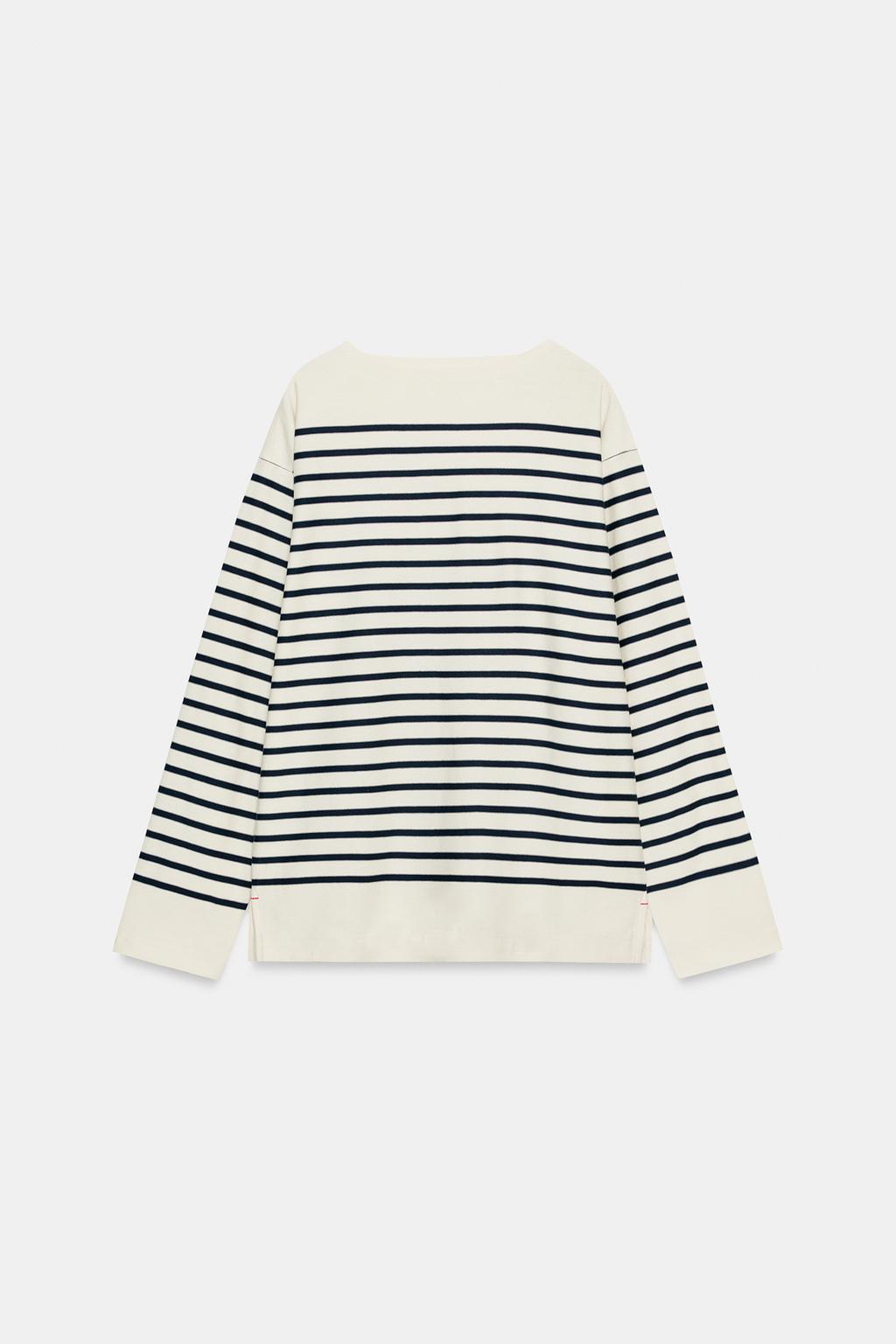 ФУТБОЛКА В ПОЛОСКУ С ДЛИННЫМИ РУКАВАМИ