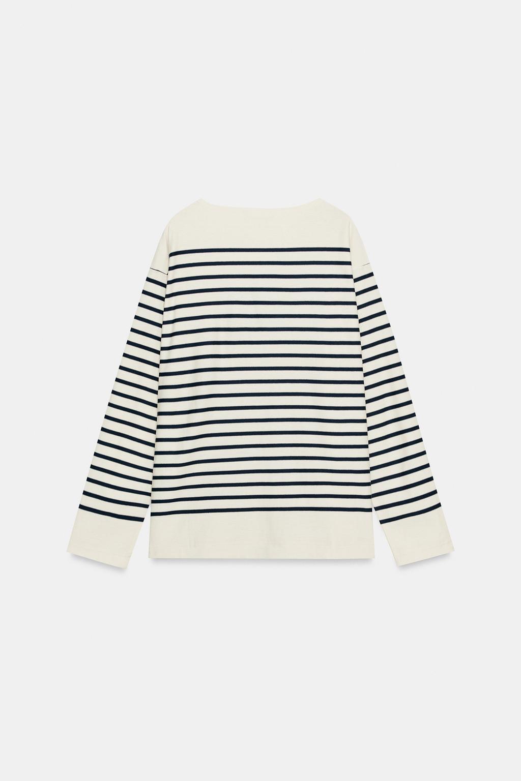 ФУТБОЛКА В ПОЛОСКУ С ДЛИННЫМИ РУКАВАМИ