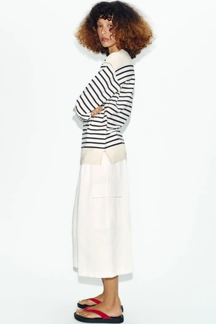 Футболка в полоску с длинными рукавами- Заказать в России